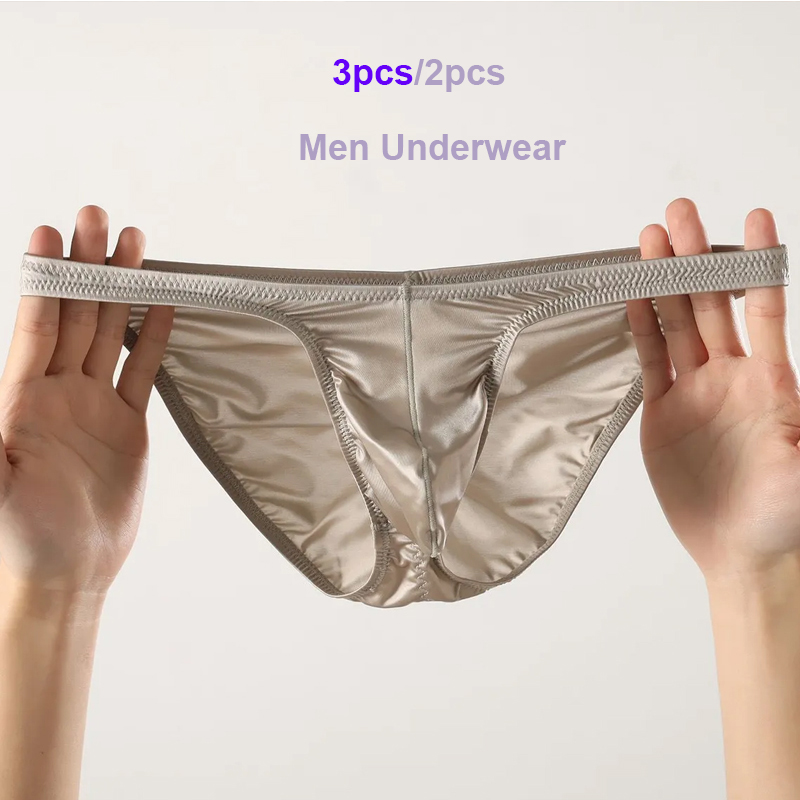 Pouch Boxer Pouch - Seksowne majtki męskie, błyszcząca satyna, niski