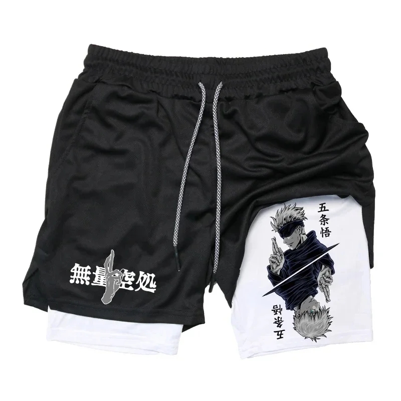 Compression Shorts Athletes - Męskie spodenki kompresyjne Anime Jujutsu Kaisen,